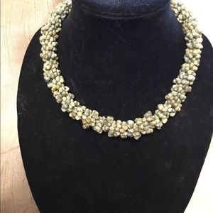 Tiny green shell necklace